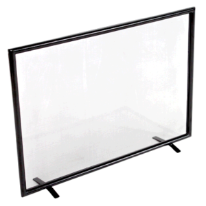 Tela p/ lareira tubolar reta preta 60 x 40 - Artmill