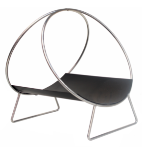Suporte p/ lenha Preto Prata - Artmill